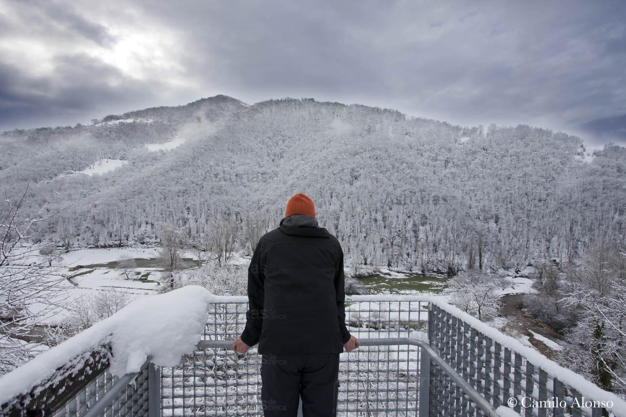 Vista en invierno desde el mirado de Santibanes